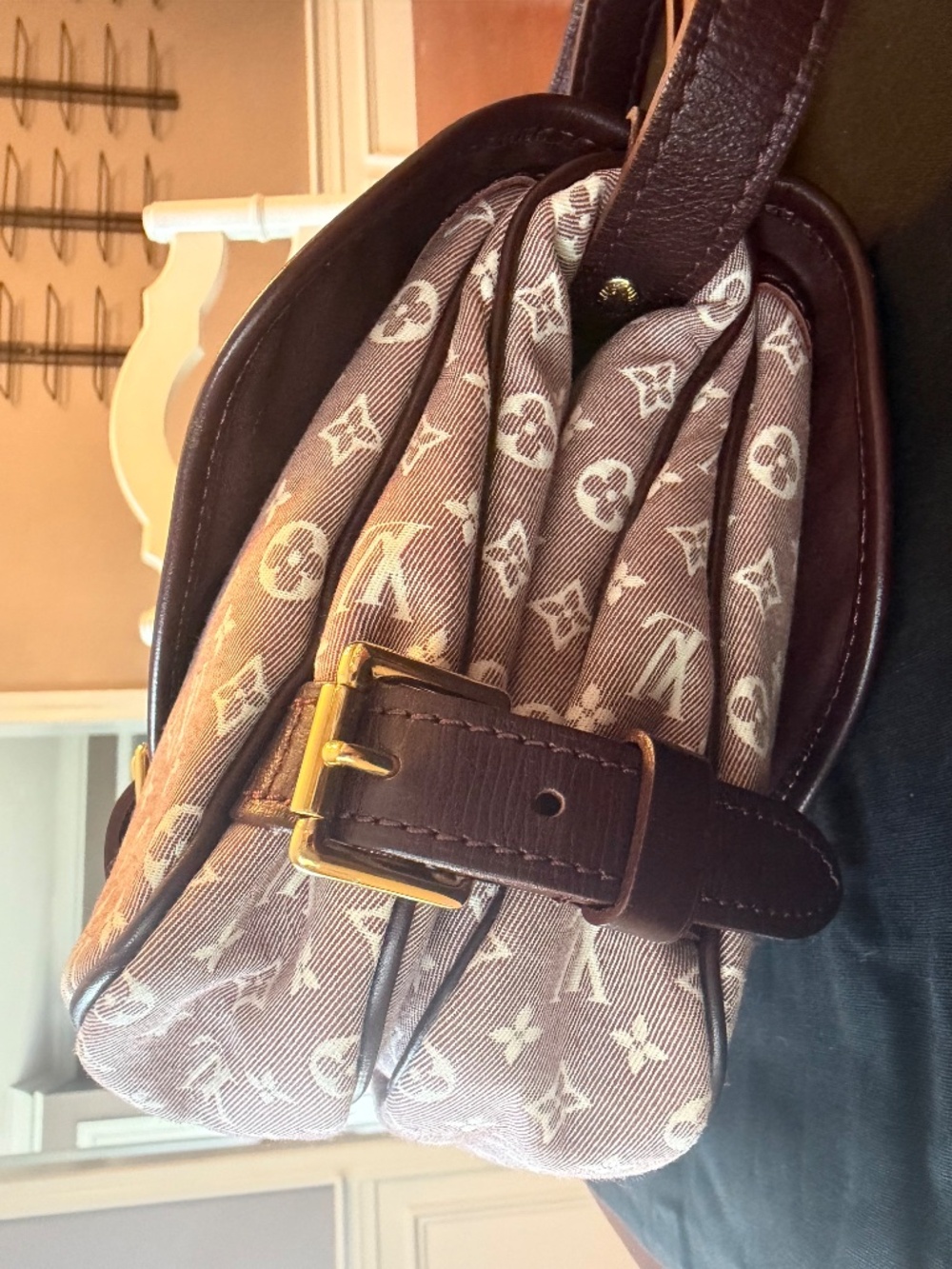 Louis Vuitton Vintage 2012 Sepia Monogram Idylle Saumur PM 20 Canvas Crossbody - Picture 13 of 16